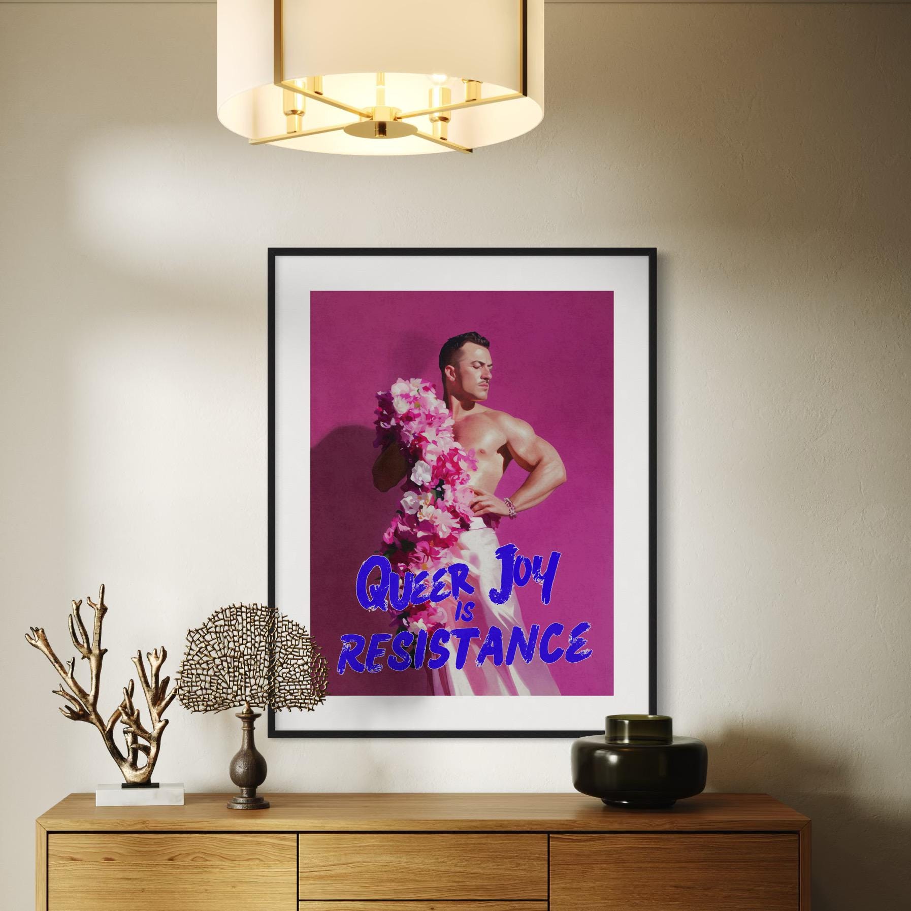 Queer Joy Is Resistance – LGBTQ+ Art Print | Bold & Empowering Oil Painting Print | Queer Home Decor | Unframed 200gsm Matte Print