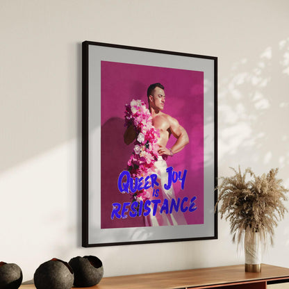 Queer Joy Is Resistance – LGBTQ+ Art Print | Bold & Empowering Oil Painting Print | Queer Home Decor | Unframed 200gsm Matte Print