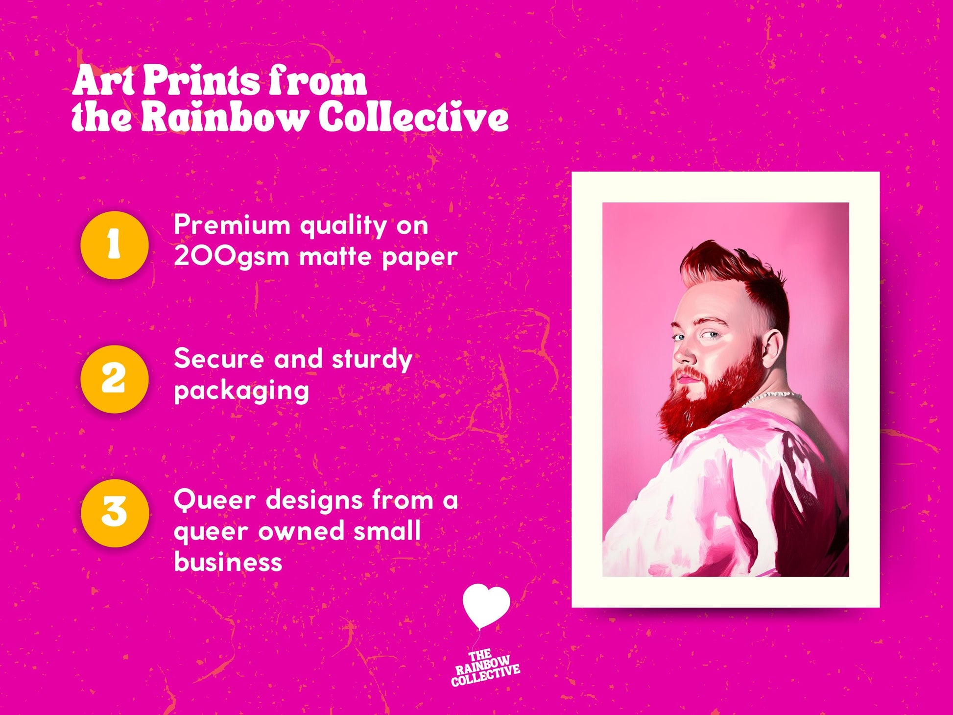 Pink Steel – Bold Queer Art Print, Campy LGBTQ+ Decor, Gay Bear Wall Art, Fierce Portrait, Pride Aesthetic, Statement Artwork