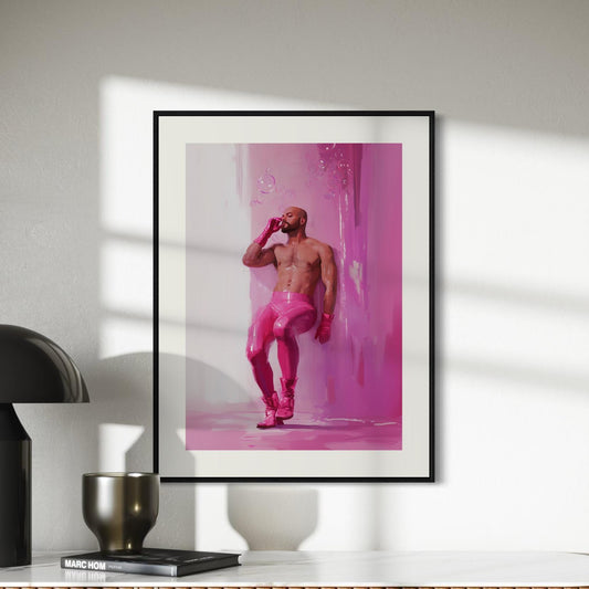 Pink Daydream Fantasy – Queer Art Print, Gay Camp Aesthetic, Playful LGBTQ+ Decor, Bubblegum Dreamscape, Queer Bold Wall Art