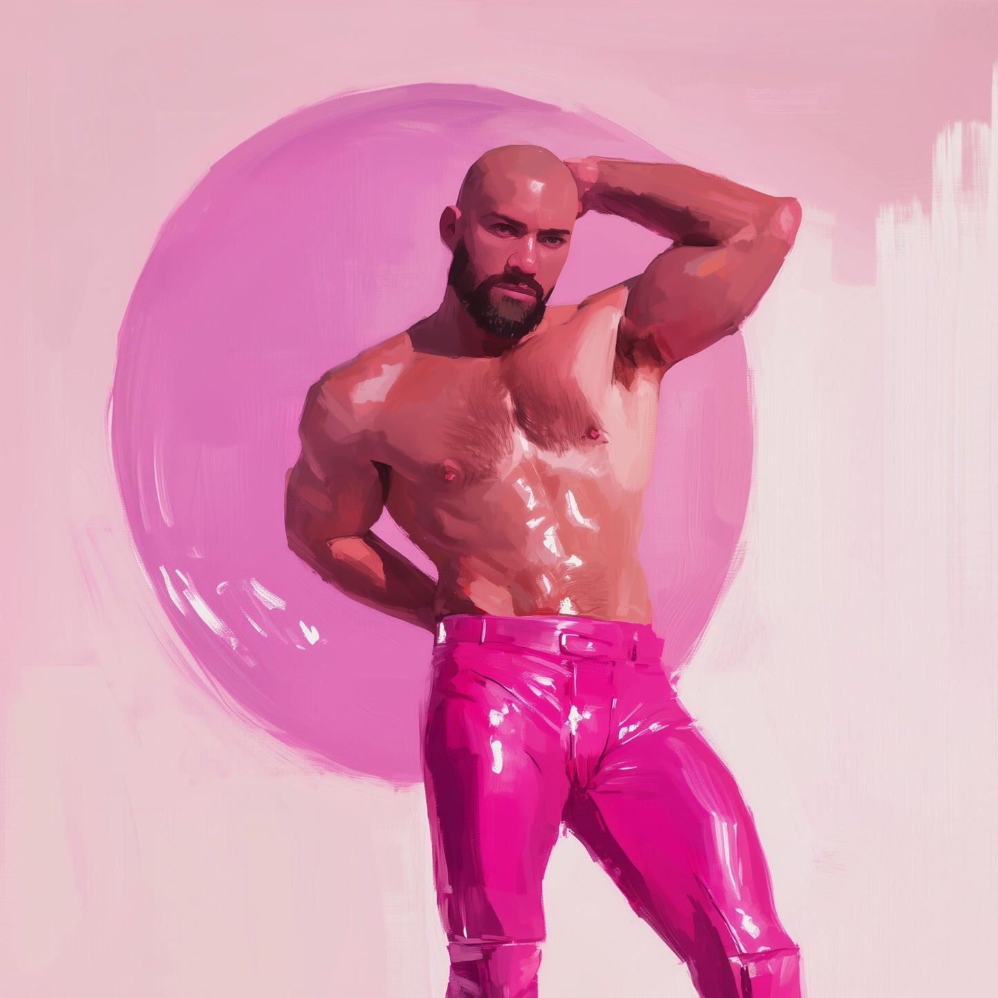 Feel My Fantasy – Queer Art Print, Gay Camp Decor, Bold LGBTQ+ Wall Art, High Heel Cowboy, Pink Glam, Fierce & Fabulous Home Print