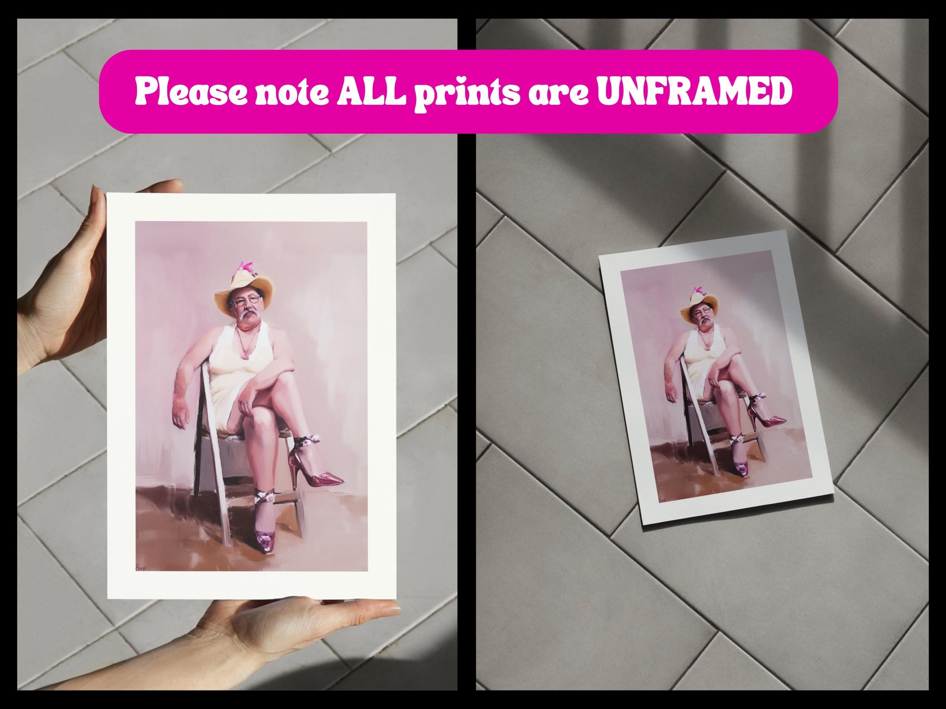 Ladies Who Lunch – John | Non-Binary Art Print (1 of 3) | Gender Non-Conforming Wall Art | Queer Fine Art Print | Camp Aesthetic Decor