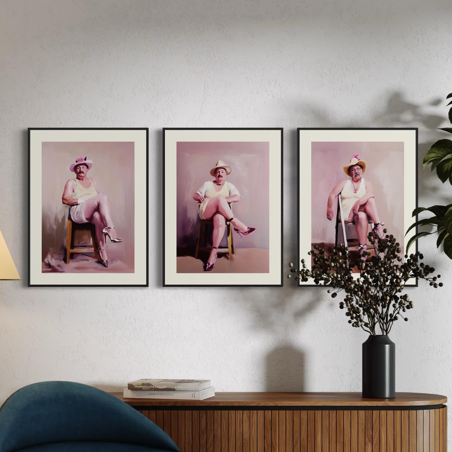 Ladies Who Lunch – Mark | Non-Binary Art Print (2 of 3) | Gender Non-Conforming Wall Art | Queer Fine Art Print | Camp Aesthetic Decor
