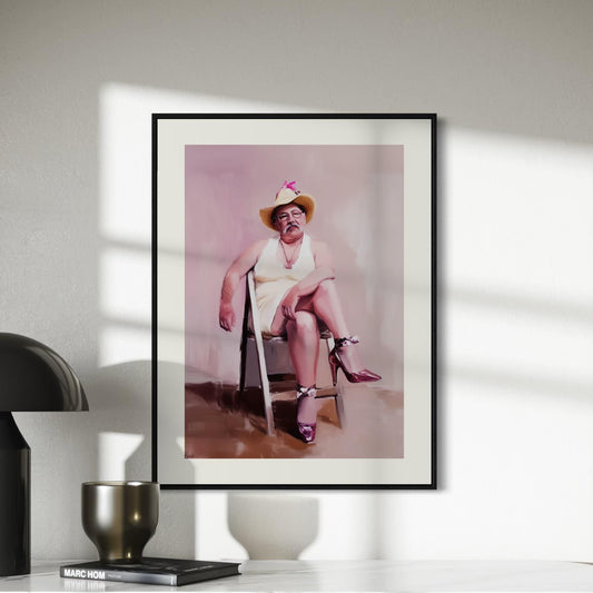 Ladies Who Lunch – John | Non-Binary Art Print (1 of 3) | Gender Non-Conforming Wall Art | Queer Fine Art Print | Camp Aesthetic Decor