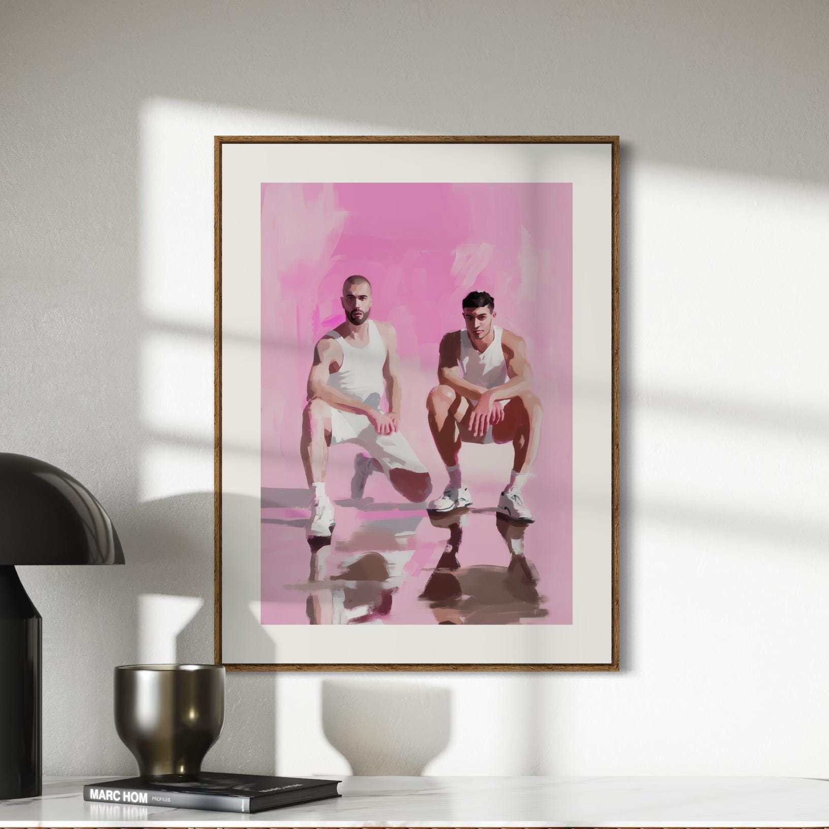 Bad Boys Print | Queer Art, Masculine Gay Wall Art, Aesthetic Poster, LGBTQ+ Decor, Cool & Edgy, Street Style, Gay Couple Artwork