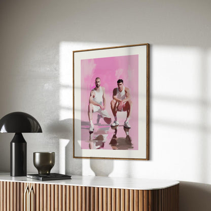 Bad Boys Print | Queer Art, Masculine Gay Wall Art, Aesthetic Poster, LGBTQ+ Decor, Cool & Edgy, Street Style, Gay Couple Artwork