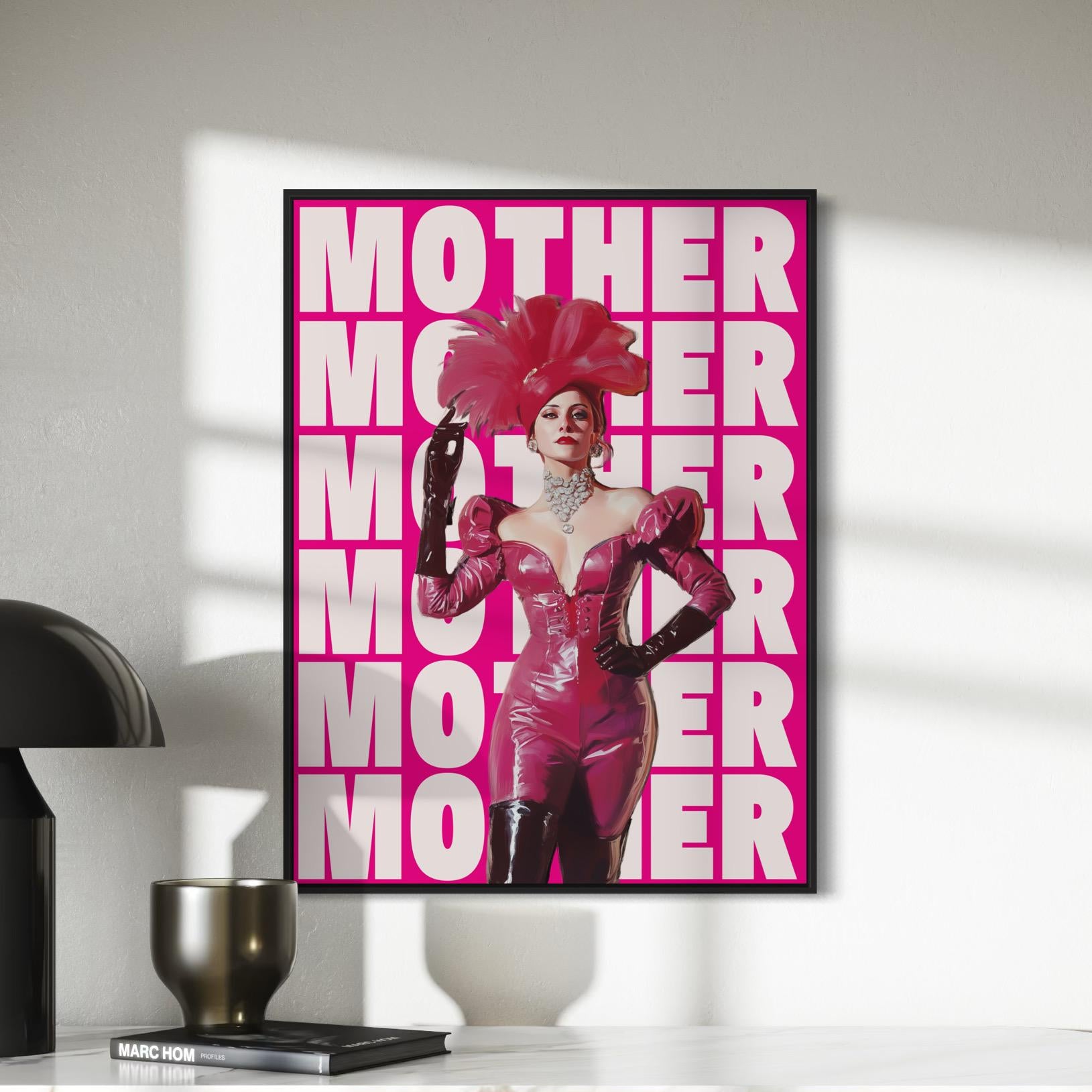 MOTHER Print – Fierce & Fabulous Queer Art, Drag-Inspired Digital Print, LGBTQ+ Wall Art, Ballroom Culture Decor, Digital Painting