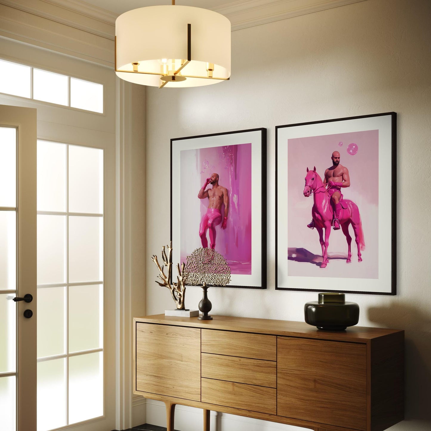 Pink Daydream Fantasy – Queer Art Print, Gay Camp Aesthetic, Playful LGBTQ+ Decor, Bubblegum Dreamscape, Queer Bold Wall Art