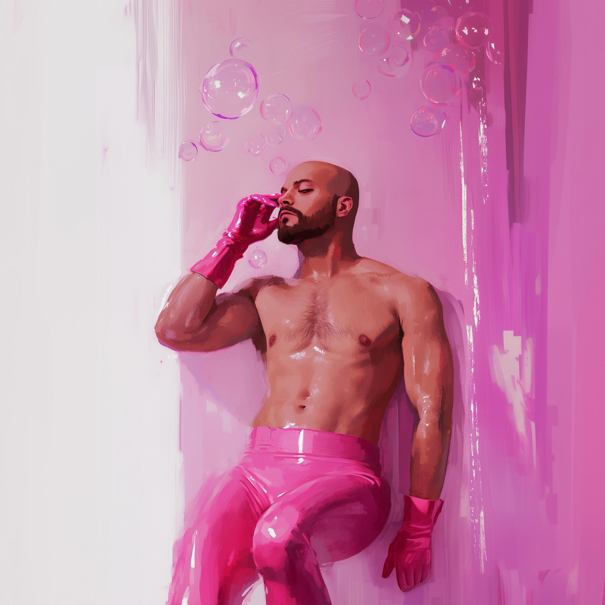 Pink Daydream Fantasy – Queer Art Print, Gay Camp Aesthetic, Playful LGBTQ+ Decor, Bubblegum Dreamscape, Queer Bold Wall Art
