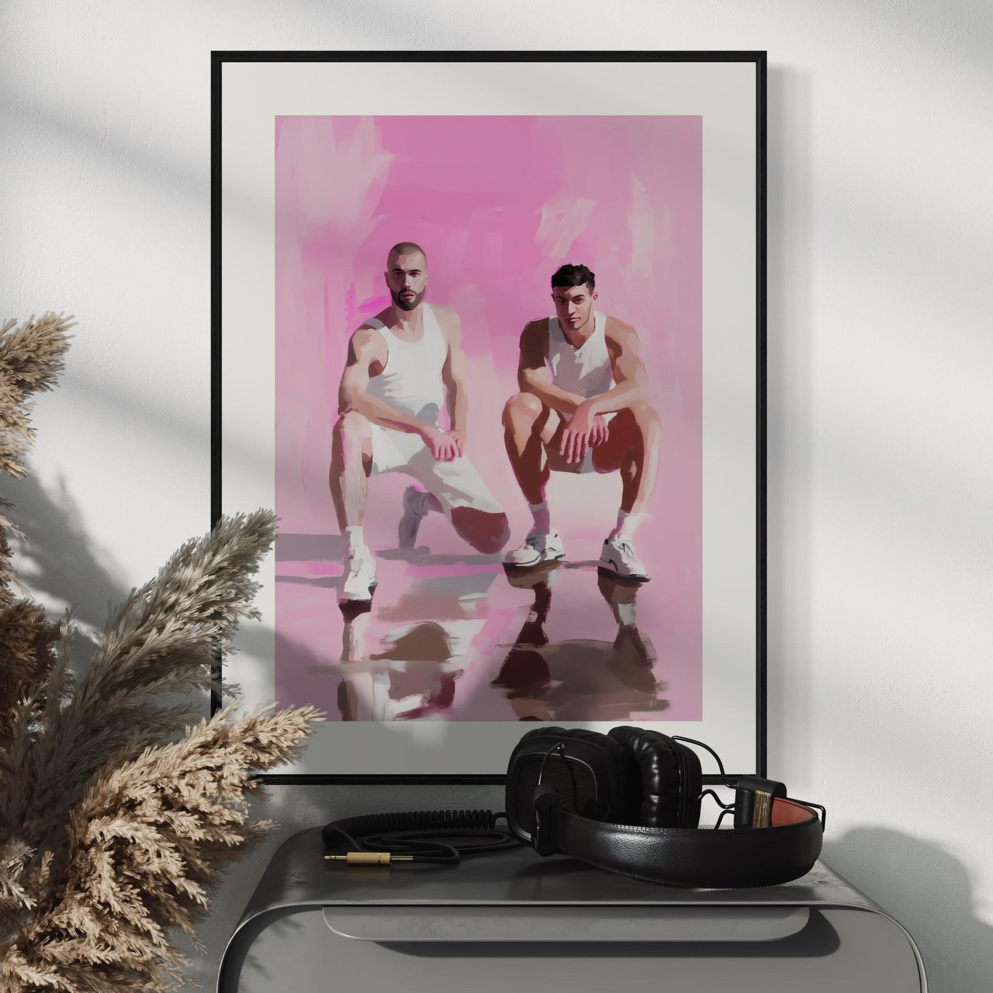 Bad Boys Print | Queer Art, Masculine Gay Wall Art, Aesthetic Poster, LGBTQ+ Decor, Cool & Edgy, Street Style, Gay Couple Artwork