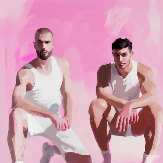 Bad Boys Print | Queer Art, Masculine Gay Wall Art, Aesthetic Poster, LGBTQ+ Decor, Cool & Edgy, Street Style, Gay Couple Artwork