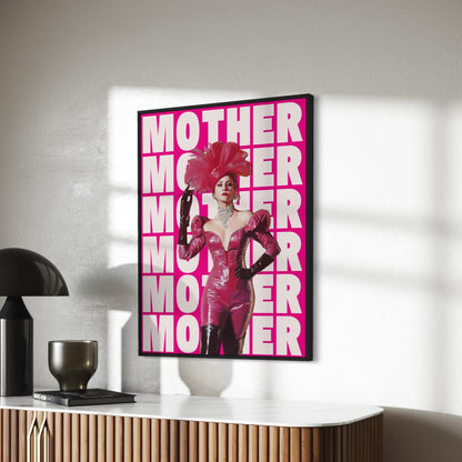 MOTHER Print – Fierce & Fabulous Queer Art, Drag-Inspired Digital Print, LGBTQ+ Wall Art, Ballroom Culture Decor, Digital Painting