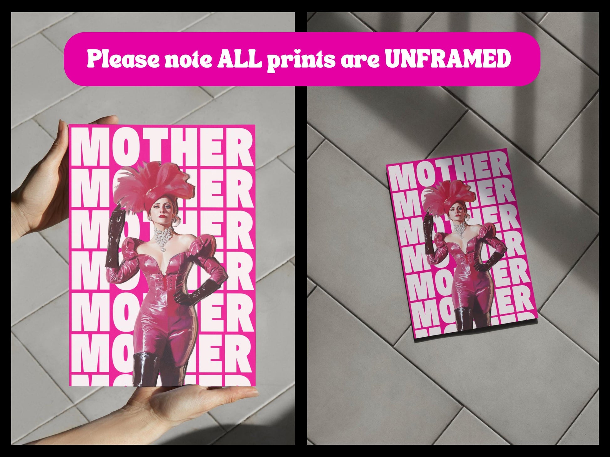 MOTHER Print – Fierce & Fabulous Queer Art, Drag-Inspired Digital Print, LGBTQ+ Wall Art, Ballroom Culture Decor, Digital Painting
