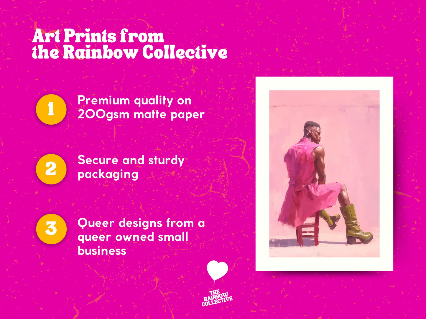 Off Duty – Queer Art Print | Pink Oil Painting of Life Model in Boots | Gay Wall Art, Soft Masculinity – Unframed Matte Poster