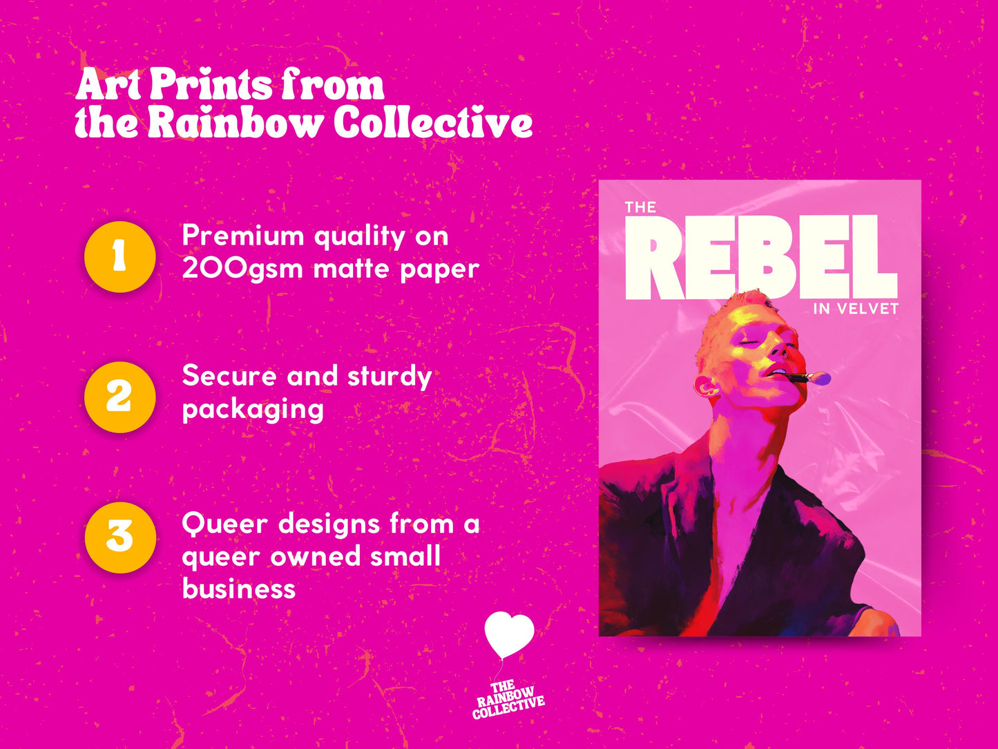Velvet Rebel - Bold Queer Defiance in Colourful Expression | Premium Unframed Print | 200gsm Matte Paper | Celebrate Fierce Queer Spirit