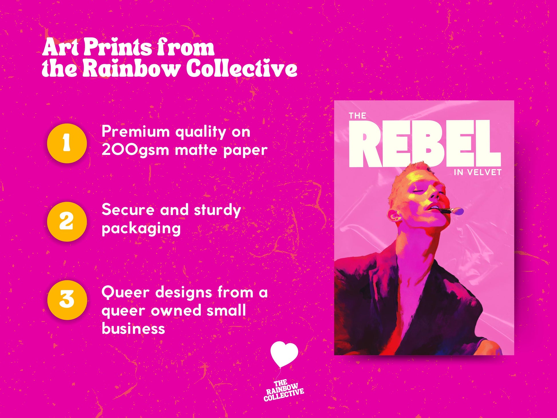 Velvet Rebel - Bold Queer Defiance in Colourful Expression | Premium Unframed Print | 200gsm Matte Paper | Celebrate Fierce Queer Spirit