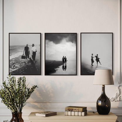 Coastal Affairs (1 of 3) – Vintage Style Gay Couple Beach Photo Print | Queer Romance Wall Art | Unframed Matte LGBTQ+ Photography Poster