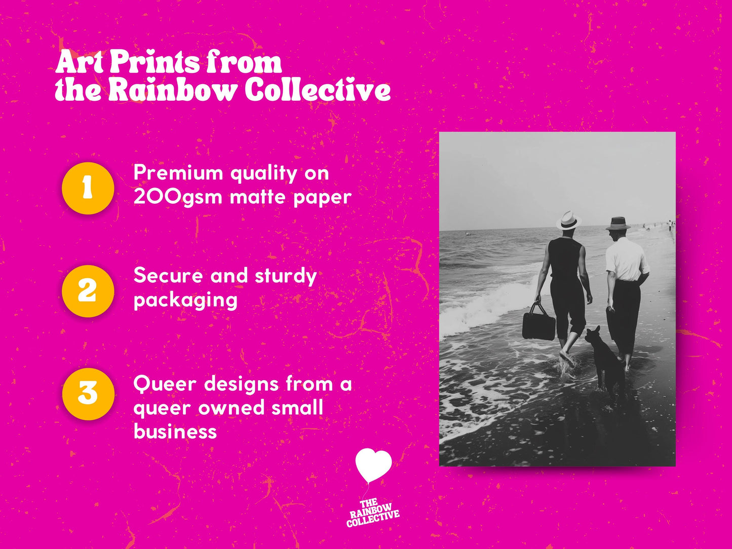 Coastal Affairs (1 of 3) – Vintage Style Gay Couple Beach Photo Print | Queer Romance Wall Art | Unframed Matte LGBTQ+ Photography Poster