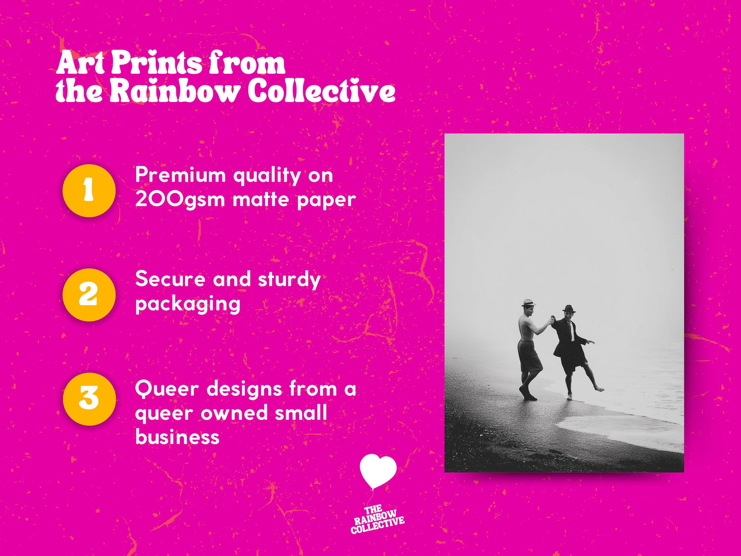 Coastal Affairs (3 of 3) – Vintage Style Gay Couple Beach Photo Print set | Queer Romance Wall Art | Unframed Matte LGBTQ Photography Poster