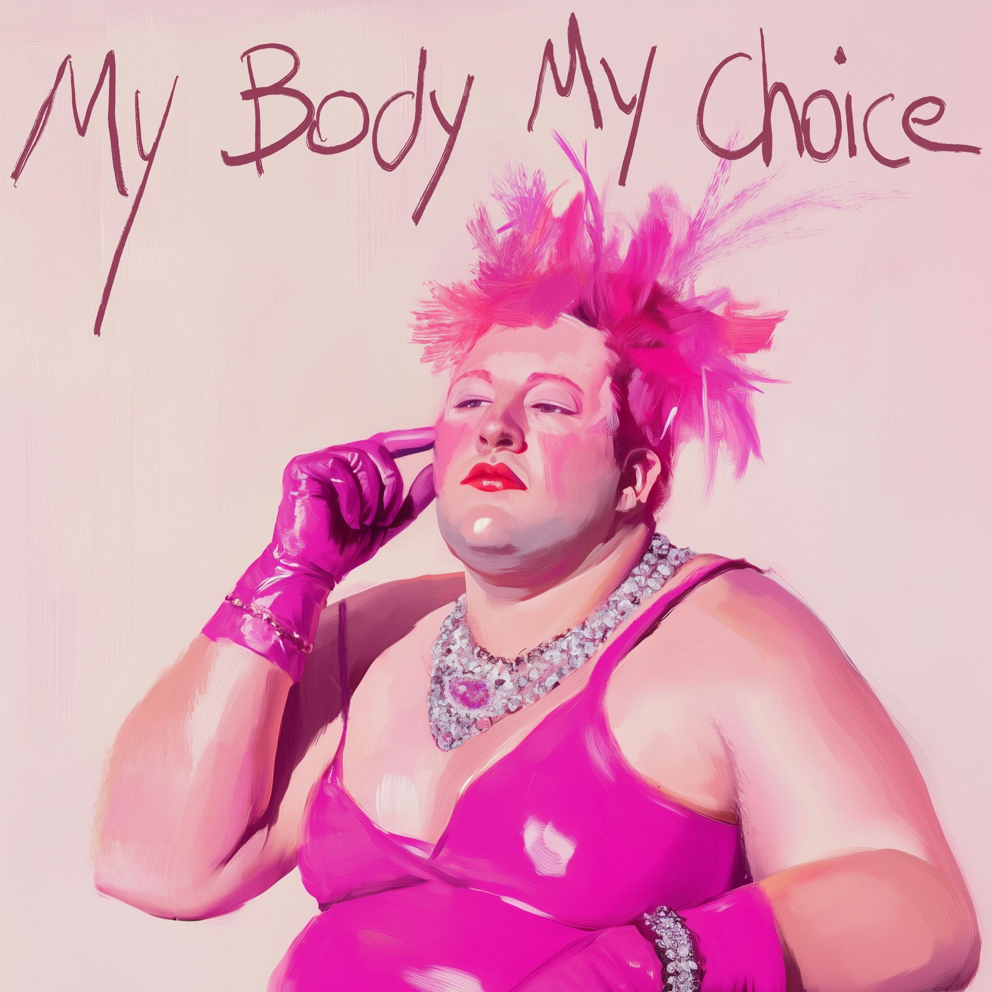 Unbinary Power – Queer Art Print Celebrating Trans & Non-Binary Pride | My Body My Choice Wall Art – Unframed Matte LGBTQ Print