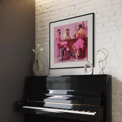 Ballet Bar Fantasy – Queer Ballet Art Print | Fabulous Gay Dancers in Pink