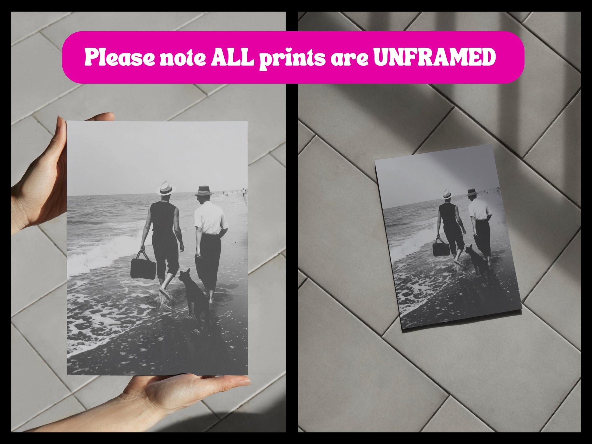 Coastal Affairs (1 of 3) – Vintage Style Gay Couple Beach Photo Print | Queer Romance Wall Art | Unframed Matte LGBTQ+ Photography Poster