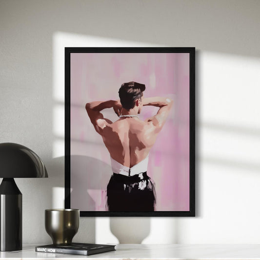 Back to Bold – Queer Framed Canvas Print | Oil-Style Gay Wall Art in Black Frame | LGBTQ+ Home Decor – FSC-Certified & Museum Quality
