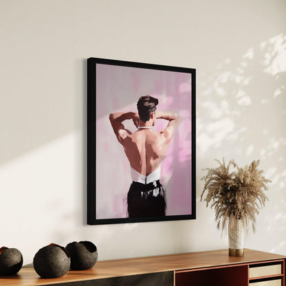 Back to Bold – Queer Framed Canvas Print | Oil-Style Gay Wall Art in Black Frame | LGBTQ+ Home Decor – FSC-Certified & Museum Quality