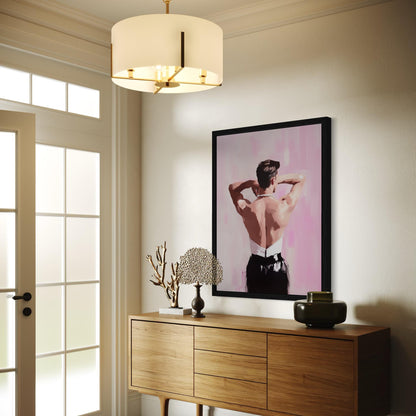 Back to Bold – Queer Framed Canvas Print | Oil-Style Gay Wall Art in Black Frame | LGBTQ+ Home Decor – FSC-Certified & Museum Quality