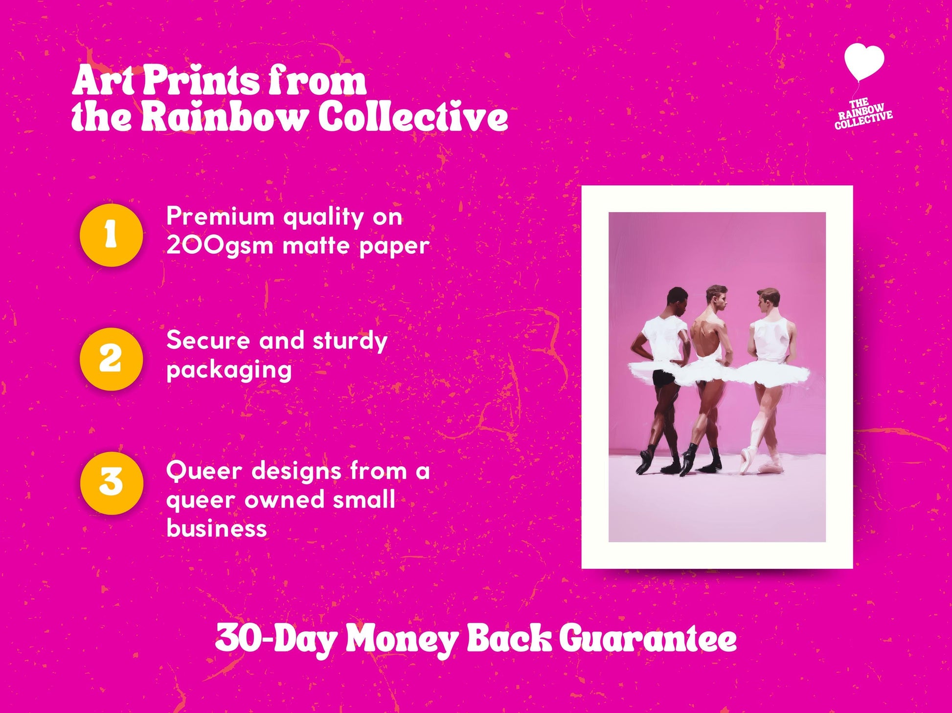 Barre Talk - Queer Balletcore Art Print | Gay Ballet Boys in Tutu, Oil Style LGBTQ+ Wall Decor | Unframed 200gsm Matte Poster