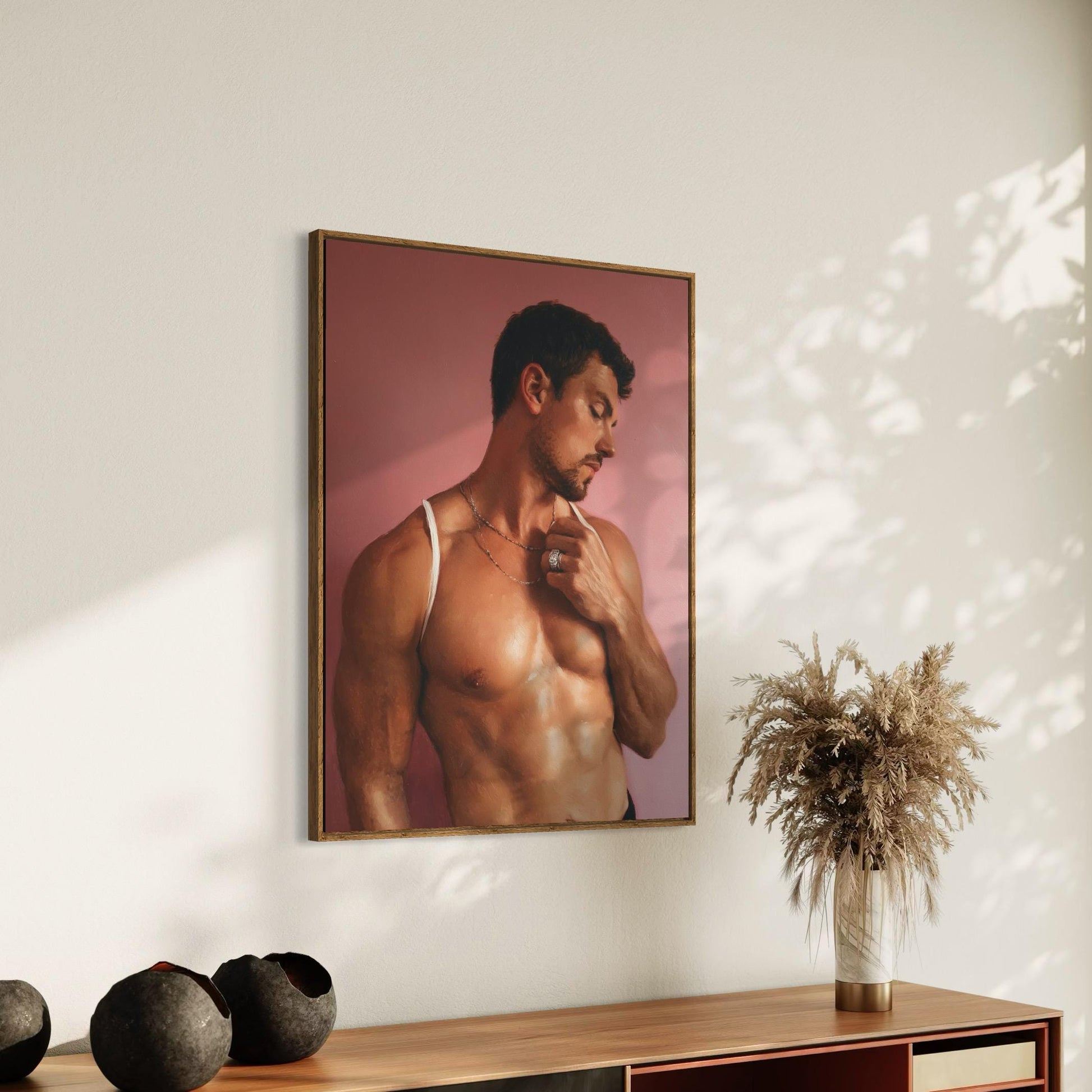 Taken - Queer Art Print by Gay Artist | Gay Erotic Wall Art | intimate Male Portrait | LGBTQ Bedroom Decor | Queer Pride Print