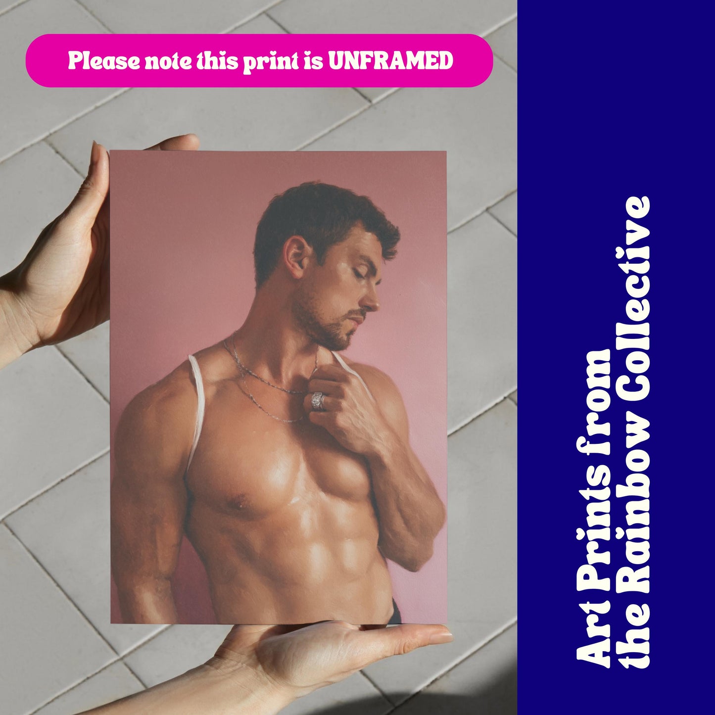 Taken - Queer Art Print by Gay Artist | Gay Erotic Wall Art | intimate Male Portrait | LGBTQ Bedroom Decor | Queer Pride Print
