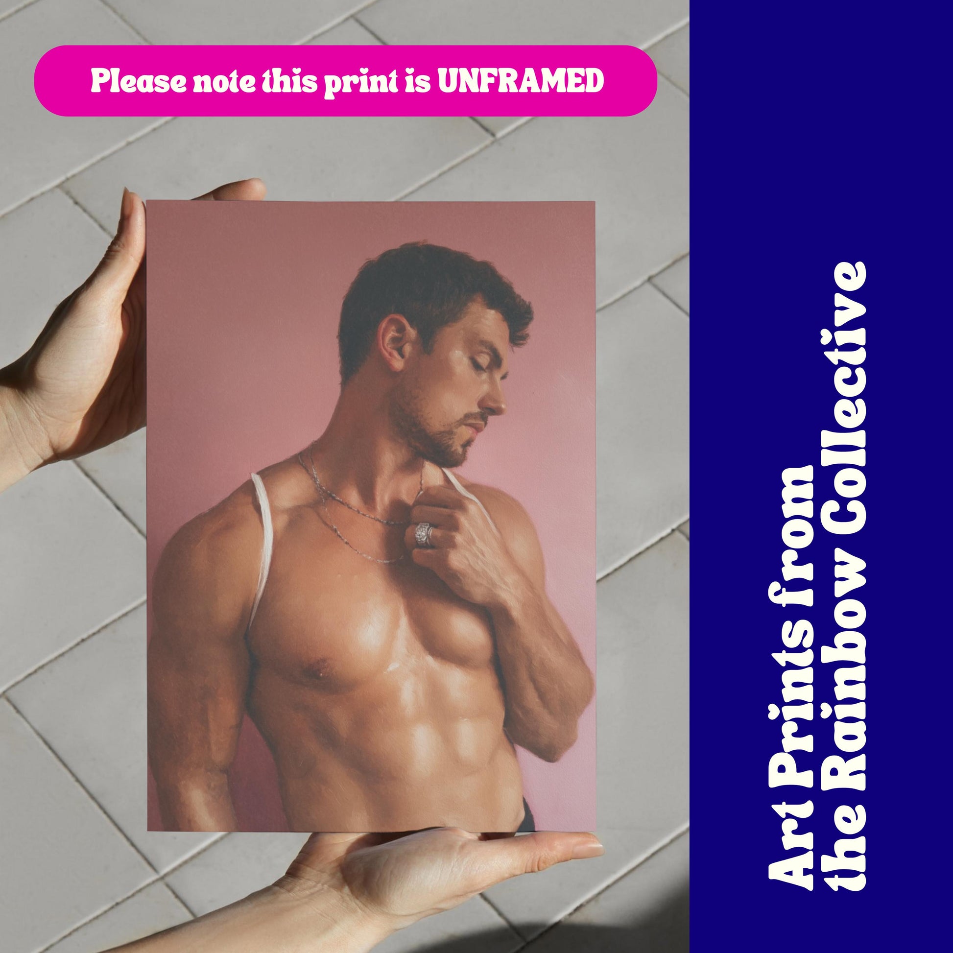 Taken - Queer Art Print by Gay Artist | Gay Erotic Wall Art | intimate Male Portrait | LGBTQ Bedroom Decor | Queer Pride Print