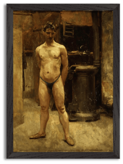 A Male Model Standing before a Stove (c.1875–80) by John Singer Sargent
