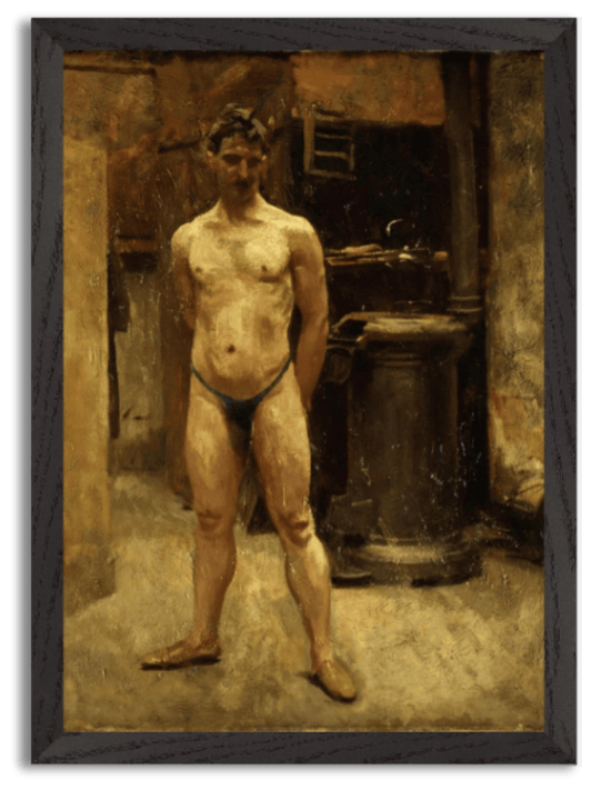 A Male Model Standing before a Stove (c.1875–80) by John Singer Sargent