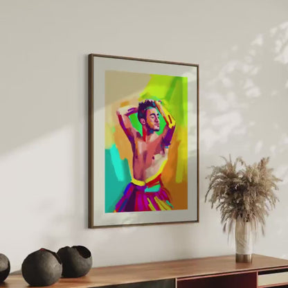 Vibrance in Motion – Bold Cub LGBTQ+ Wall Art, Colourful Queer Decor, Unframed Cub Pride Print on Premium Matte Paper, LGBTQ+ Gift Idea
