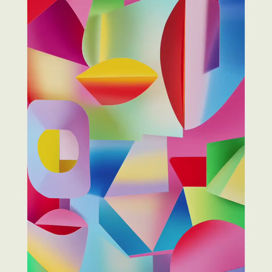 Queer Geometry Art Print | Bold Abstract Rainbow Shapes | Premium Matte Paper | Modern Unframed Wall Art | LGBTQ+ Pride Home Decor