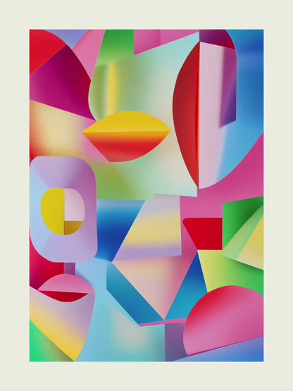 Queer Geometry Art Print | Bold Abstract Rainbow Shapes | Premium Matte Paper | Modern Unframed Wall Art | LGBTQ+ Pride Home Decor