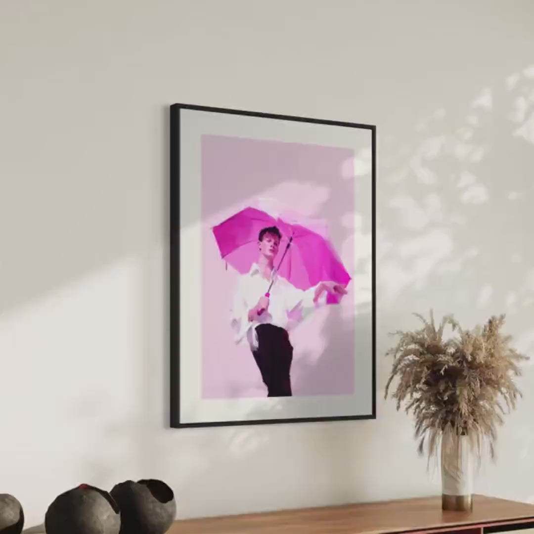 Pretty in Pink – Vibrant Queer Art Print, LGBTQ+ Pride Wall Decor, Unframed Premium Matte Artwork for Bold and Joyful Spaces