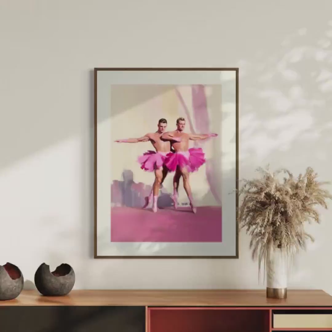 L’Art du Ballet – Queer Ballet Art Print | French-Inspired Oil Painting | LGBTQ+ Wall Decor | Unframed 200gsm Matte Print