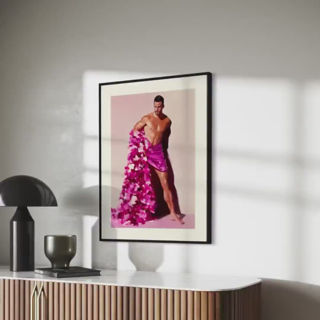 Floral Rebellion – LGBTQ+ Art Print | Queer Resistance Oil Painting | Bold & Beautiful Gay Home Decor | Unframed 200gsm Matte Print