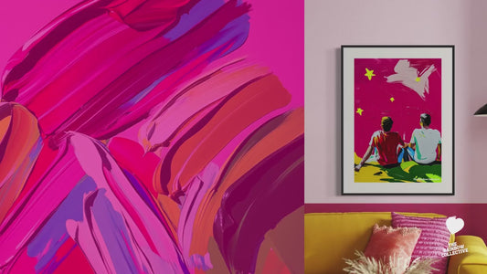 Juicy Delight - Playful Peach-Themed Art Print, Bold and Vibrant, Perfect for Adding a Fun Touch to Your Space - Unframed Premium Print