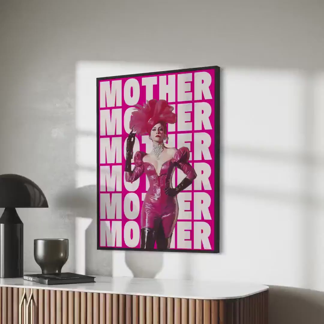 MOTHER Print – Fierce & Fabulous Queer Art, Drag-Inspired Digital Print, LGBTQ+ Wall Art, Ballroom Culture Decor, Digital Painting