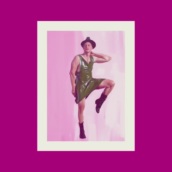 HALLO Queer Art Print | Bold LGBTQ+ Artwork for Modern Spaces | Unframed Premium Matte Paper Decor | Celebrate Queer Identity & Style