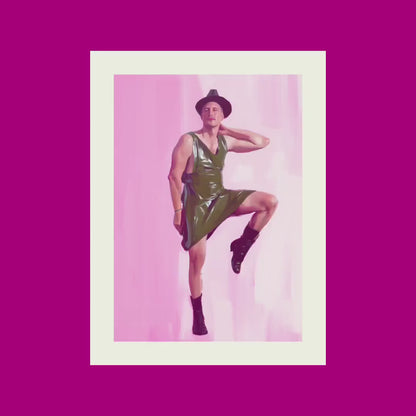 HALLO Queer Art Print | Bold LGBTQ+ Artwork for Modern Spaces | Unframed Premium Matte Paper Decor | Celebrate Queer Identity & Style