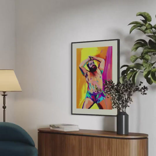 Bear Boogie – Vibrant LGBTQ+ Bear Artwork, Bold Queer Wall Art, Premium Matte Paper Print, Unframed Pride Decor for Queer Spaces