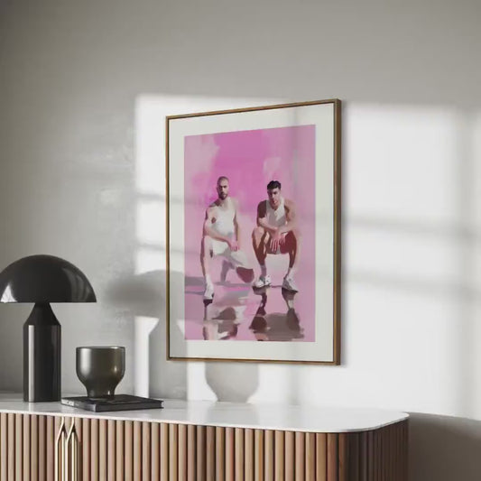 Bad Boys Print | Queer Art, Masculine Gay Wall Art, Aesthetic Poster, LGBTQ+ Decor, Cool & Edgy, Street Style, Gay Couple Artwork