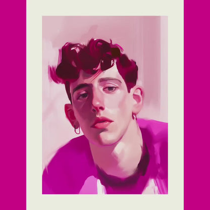 Pink Reflection Trans & Non-Binary Pride Art Print - LGBTQ Inclusive Wall Art, Gender Identity Celebration, 200gsm Matte Unframed Print