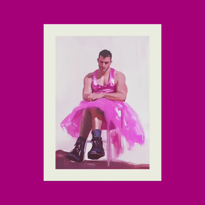 Grace and Grit - Queer Empowerment Art Print | Bold LGBTQ+ Artwork | Premium Matte Unframed Print for Unique Home Decor