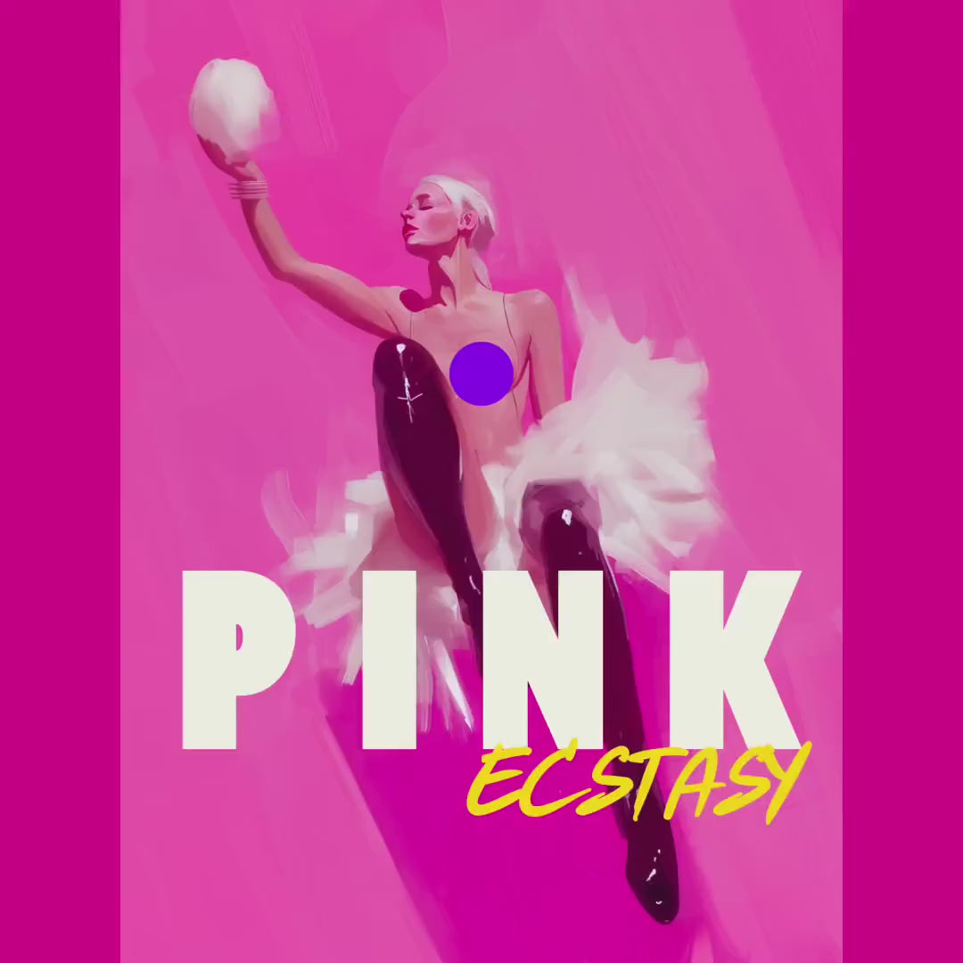 PINK Ecstasy Art Print - Bold LGBTQ Pop Art, Vibrant Pink Decor, Queer Wall Art, Sapphic Culture, 200gsm Matte Paper, Unframed